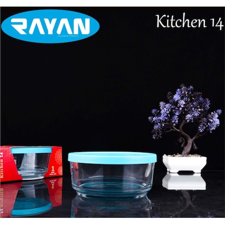 Rayan Kitchen Plastik Kapaklı Cam Saklama Kabı 14 CM