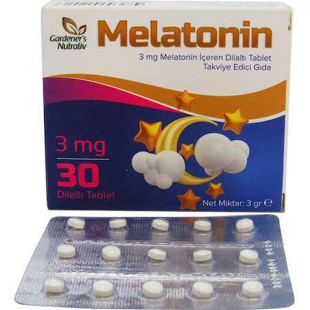 Gardaner's Nutraliv 3 MG Dilaltı Melatonin 30 Tablet