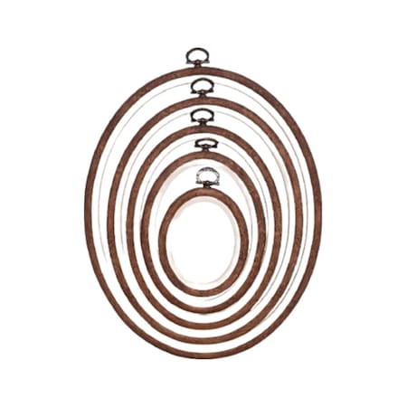 Nurge Ahşap Görünümlü Pano Kasnak Oval (Numara Seçenekli)
