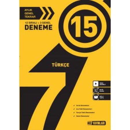 Hız Yayınları 7.Sınıf Türkçe 15 Li Deneme