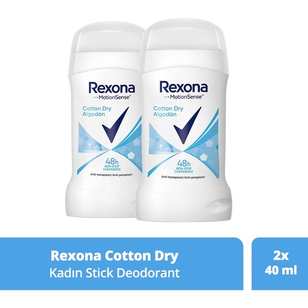 Rexona Cotton Dry 48H Kadın Stick Deodorant 2 x 40 ML