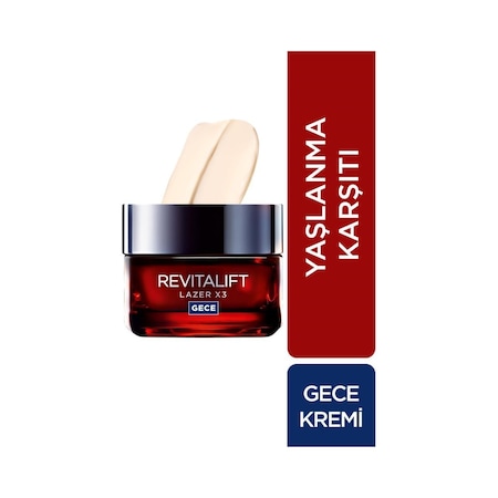 L'Oreal Paris Revitalift Laser X3 Yoğun Yaşlanma Karşıtı Gece Kremi 50 ML