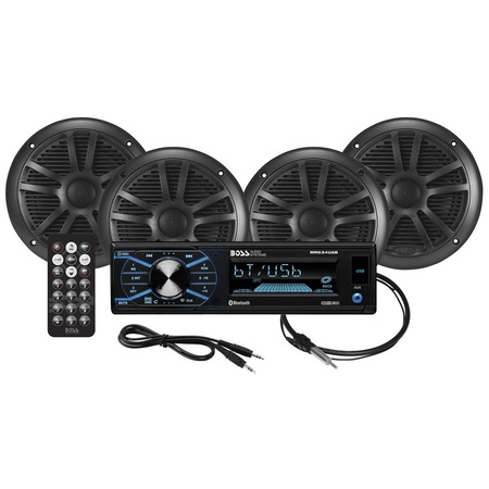 Boss Audio Systems Mcbk634b.64 Usb, Aux Girişli Bluetoothlu Hoparlörlü Marin Teyp Seti