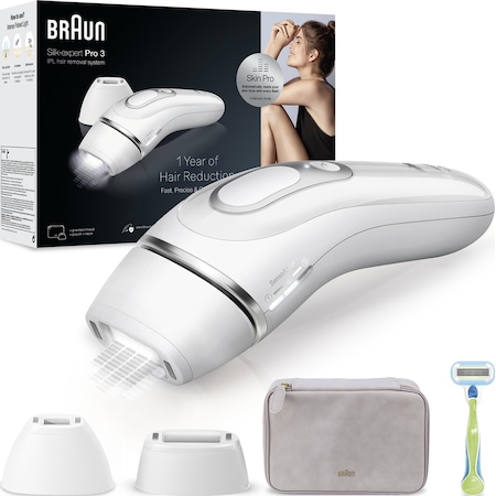 Braun IPL Silk Expert Pro 3 PL3132 2 Başlık İle Tüy Alma Lazer Epilatör + Venüs Tıraş Bıçağı + Çanta