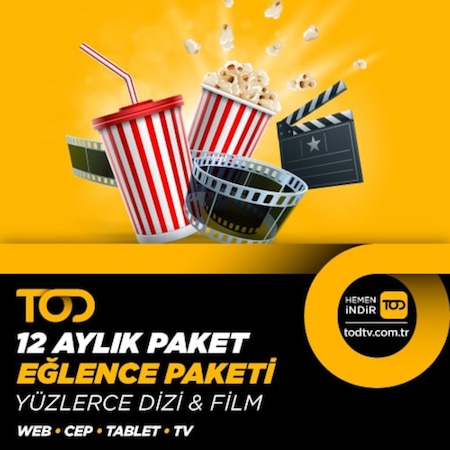 Tod 12 Aylık Eğlence Paketi - (Web + Cep + Tablet + Smart Tv) (452528316)