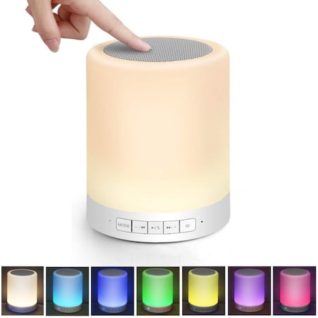 CL-671 Işıklı Gece Lambalı USB MP3 TF Bluetooth Hoparlör Çok Renkli