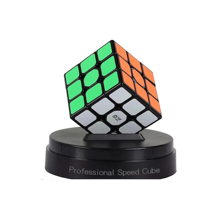 MRSTOYS Qiyi 3x3 Speed Cupe Hızlı Profesyonel Dekompresyon Küp standı hediye Rubik Küp Zeka Küpü Akıl Küpü Sabır Küpü