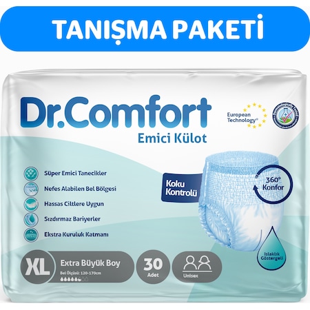 Dr.Comfort Yetişkin Emici Külot Büyük Boy XL 30'Lu