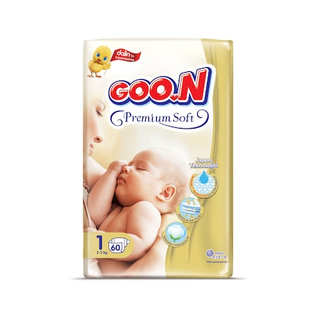 Goon Premium Soft Yenidoğan Bebek Bezi 1 Numara 60 Adet