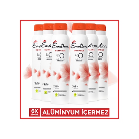 Emotion Romance Kadın Sprey Deodorant 6 x 150 ML