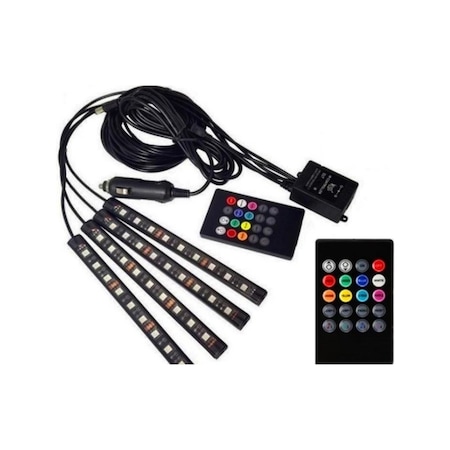 Ayak Altı Aydınlatma Led Araç Içi Sese Duyarlı Rgb Led Kumandalı (540120184)