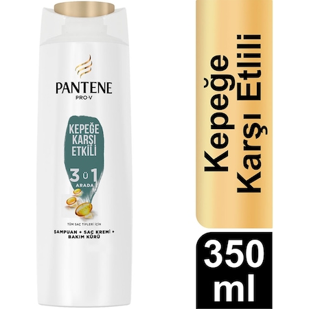 Pantene Kepeğe Karşı Etkili 3'ü1 Arada Şampuan 350 ML