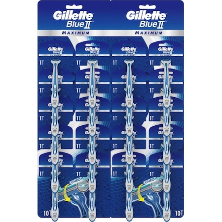 Gillette Blue2 Maximum Tıraş Bıçağı Kartela 2 x 10'lu