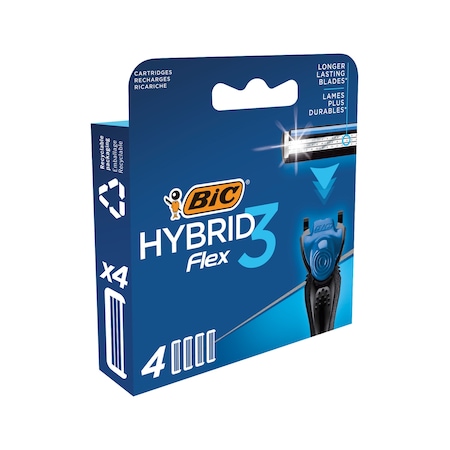 Bic Flex 3 Hybrid Yedek Tıraş Bıçağı Kartuşu 4'lü