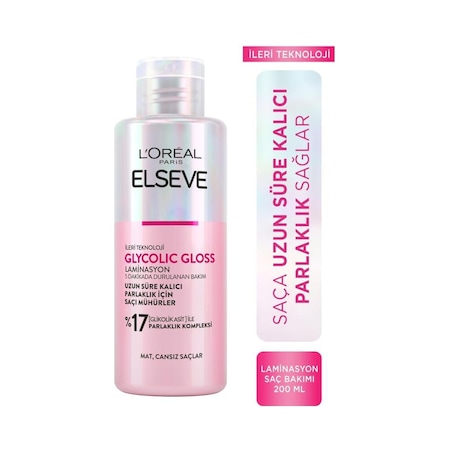 Elseve Glycolic Gloss Laminasyon Saç Bakımı 200 ML