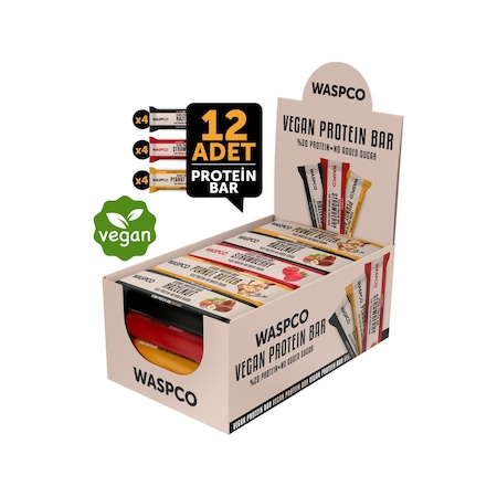 Waspco Vegan Protein Bar Karma Kutu 40 G x 12 Adet