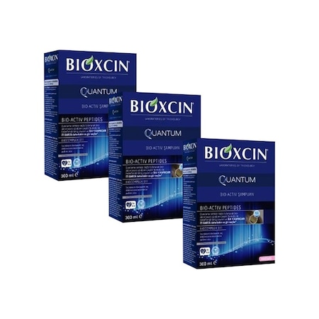 Bioxcin Quantum Yağlı Saçlar için Saç Dökülmesini Önleyici Şampuan 3 x 300 ML