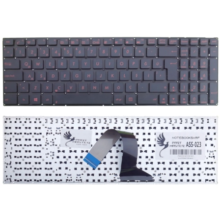 Asus Uyumlu X552LDV-SX829D, X550JK-XO012D Klavye (Kırmızı Tuş)