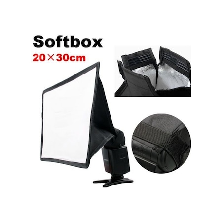 20X30Cm Tepe Flaş için Softbox Diffuser Işık Yumuşatıcı