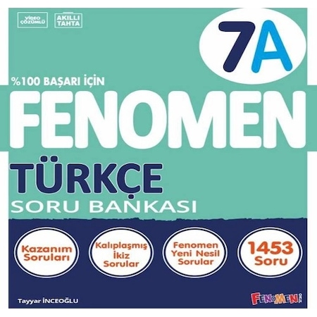 Fenomen Okul 2024 7. Sınıf Türkçe Soru Bankası A Yeni Nesile Kolay Geçiş 2024