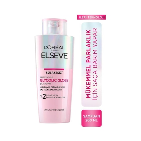 Elseve Glycolic Gloss Şampuan 200 ML