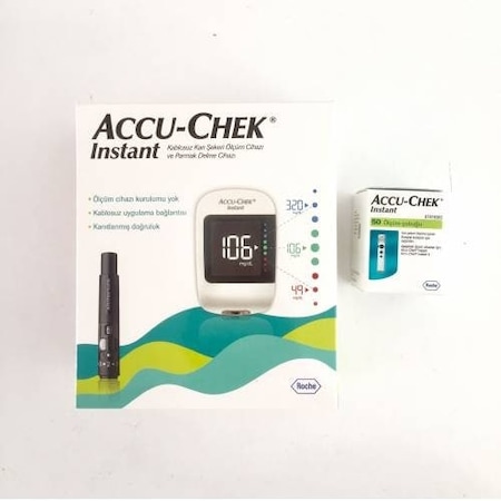 Accu-Chek Instant Şeker Ölçüm Cihazı + Ölçüm Çubuğu 50 Adet