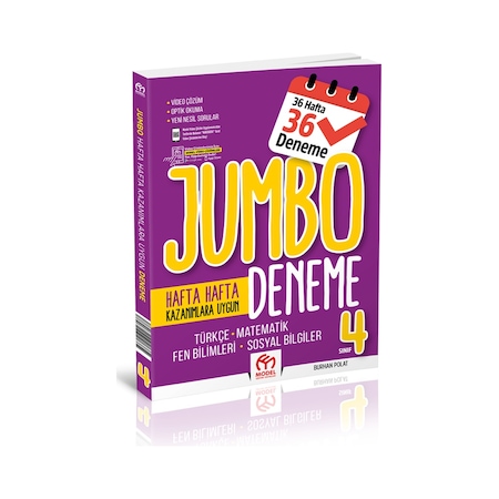 4. Sınıf Jumbo Tüm Deresler Deneme Kitabı - 36 Deneme