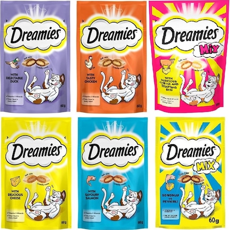 Dreamies Kedi Ödülü Karışık Avantaj Paketi 6 x 60 G