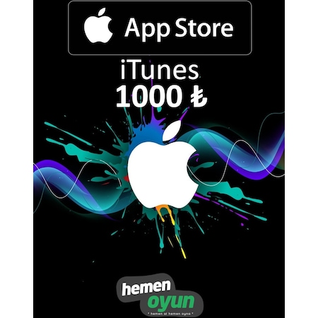 Hemenoyun Apple App Store Itunes 1000 Tl Hediye Kartı Bakiye Kodu Ios