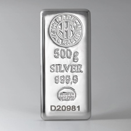 Nadir 500 Gram Saf Külçe Gümüş