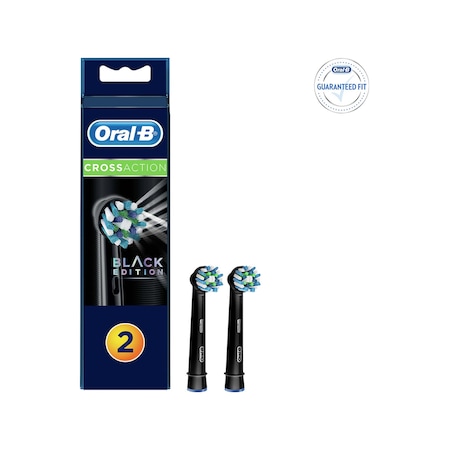 Oral-B Cross Action Şarjlı Diş Fırçası Yedek Başlığı Siyah 2'li