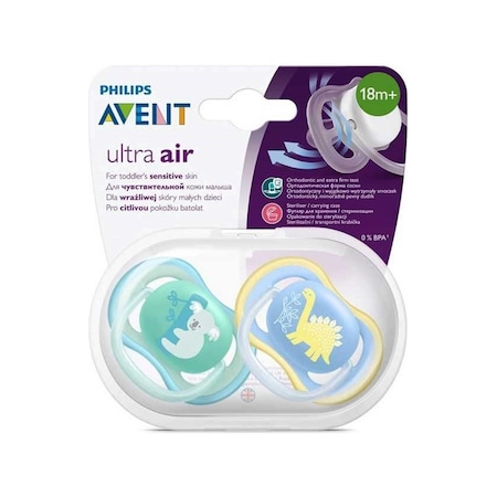 Philips Avent Ultra Air Karanlıkta Parlayan Desenli Gece Emziği 2'li