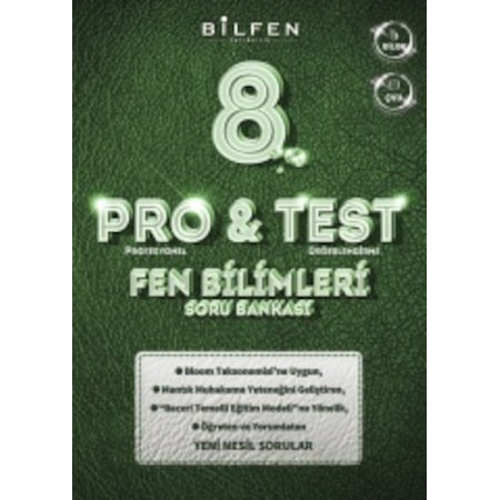 8. Sınıf Pro&test Fen Bilimleri Soru Bankası