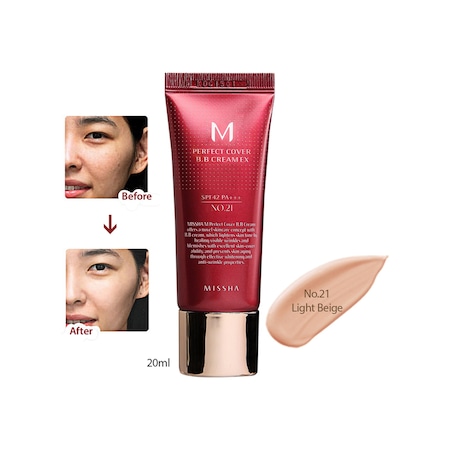 Missha Yoğun Kapatıcılık Sunan BB Krem M Perfect Cover BB Cream Ex No: 21 20 ML