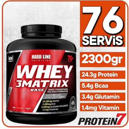 Hardline Whey 3 Matrix Protein Tozu Base 2300Gr