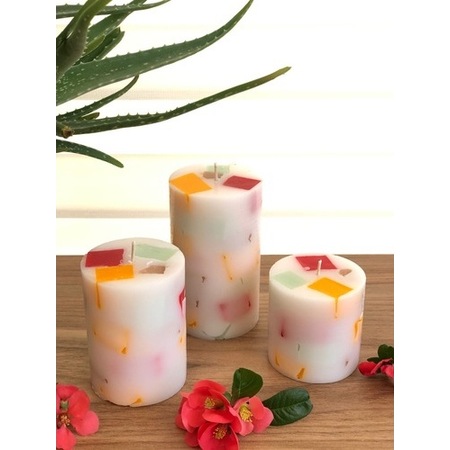 Tabsecret Candle Fruity Series Parçacık Tasarımlı Mum Seti