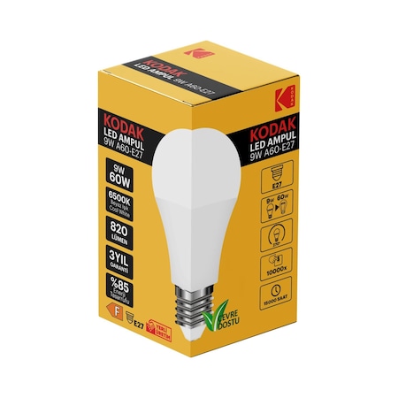 20 Adet Kodak 9 W Led Ampul 6500 K Beyaz Işık