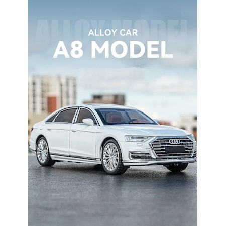 Tcherchi 1:24 Audi A8 Model Oyuncak Araba 001 Beyaz