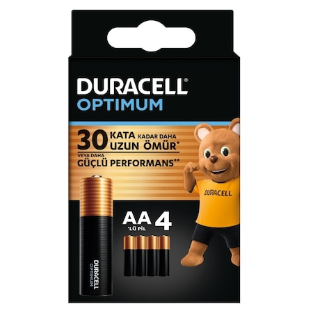 Duracell Optimum LR6/MN1500 1.5 V AA Alkalin Kalem Pil 4’lü