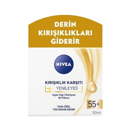 Nivea Kırışıklık Karşıtı Yenileyici 55+ Yaşa Özel Yüz Kremi 50 ML