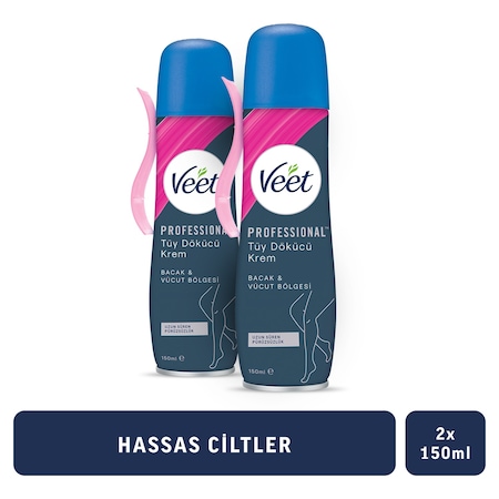 Veet Hassas Ciltler için Tüy Dökücü Krem Sprey 2 x 150 ML