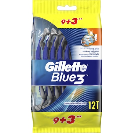 Gillette Blue3 Kullan-At Tıraş Bıçağı 12'li