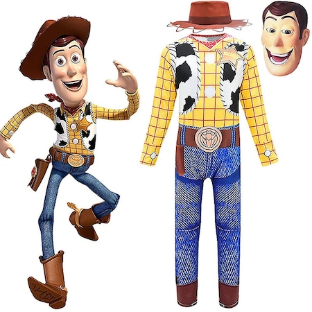 Oyuncak Hikayesi Kovboy Woody Cosplay Kostüm Çocuklar Çocuk Parti Fantezi Elbise Kıyafet