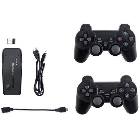 Hallow PS1 Kablosuz Çift Kol Retro 10.000 Oyunlu TV Stick Mini Oyun Konsolu 64G