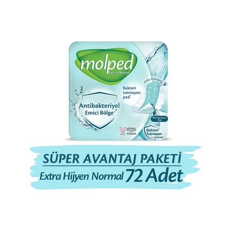 Molped Extra Hijyen Hijyenik Ped Normal Super Avantaj Paketi 72 Adet