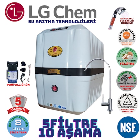 Lg Chem Cool Beyazsiyah 8lt 5fl Pompalı 10 Aşama Su Arıtma Cihazı