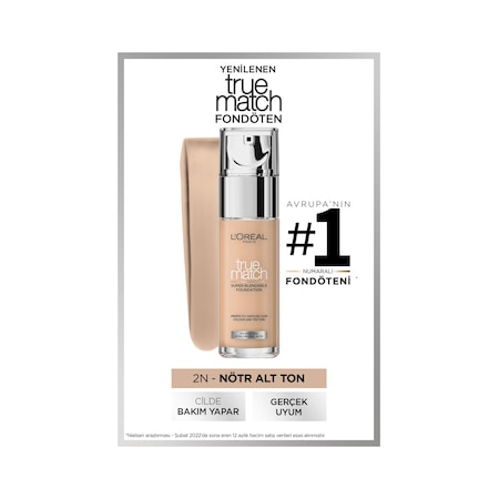 L'Oreal Paris True Match Bakım Yapan Fondöten 2N Vanilia 30 ML