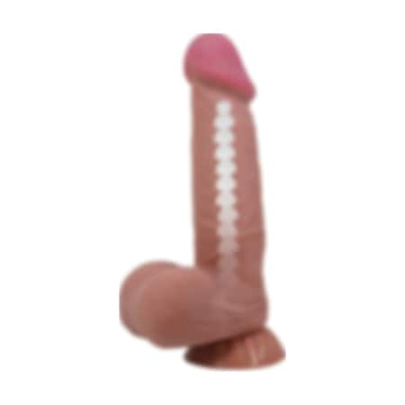 Odins Shop 21.8 CM Kıkırdak Yapılı Çift Katmanlı Melez Gerçekçi Dildo Penis