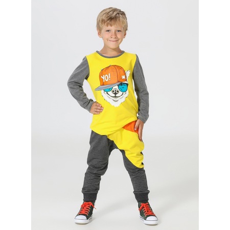 LupiaKids Şapkalı Yo2li Erkek Çocuk Pantolon Tshirt Alt Üst Takım LP-22WIN-012