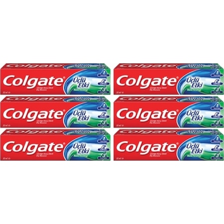 Colgate Üçlü Etki Nane Ferahlığı Diş Macunu 50 ML x 6